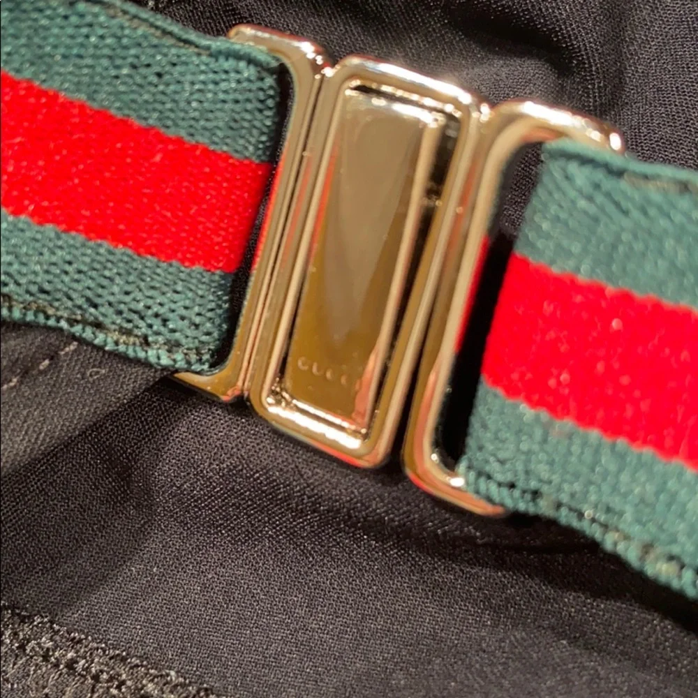 Gucci Black Bikini with Red and Green Stripe